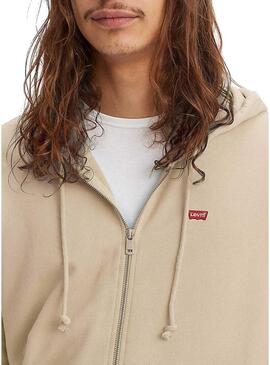 Felpa Levis Original Zip beige per uomo