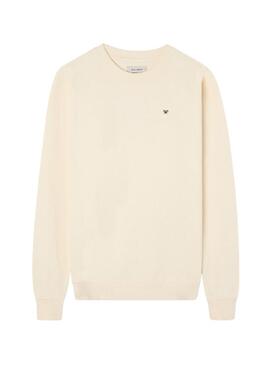 Felpa Silbon con logo etnico beige per uomo