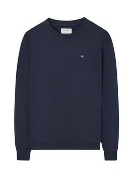 Felpa Silbon con logo etnico blu scuro per uomo