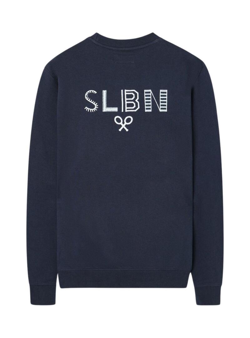 Felpa Silbon con logo etnico blu scuro per uomo