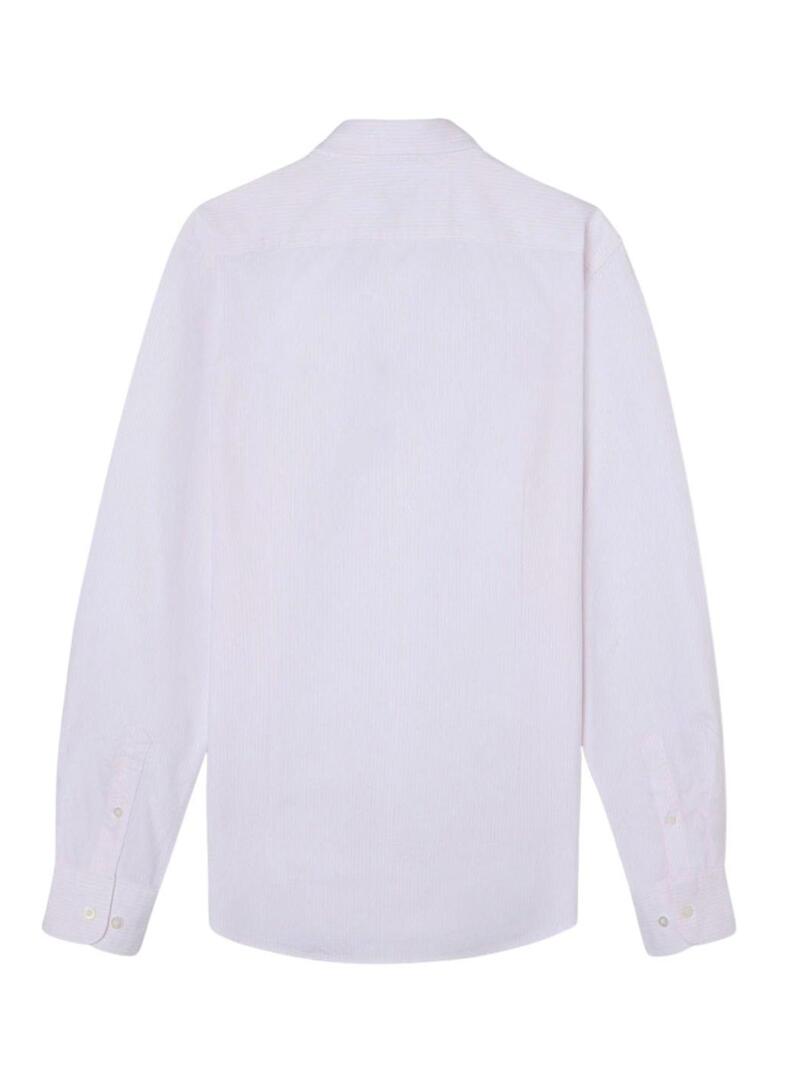 Camicia Silbon a righe rosa e bianche per uomo