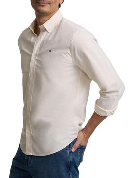 Camicia a righe gialle Silbon Oxford per uomo
