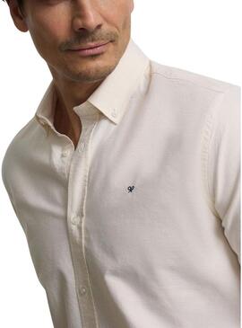 Camicia a righe gialle Silbon Oxford per uomo