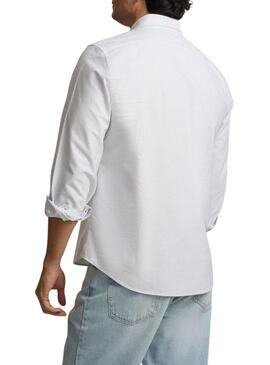 Camicia a righe blu Silbon Oxford per uomo