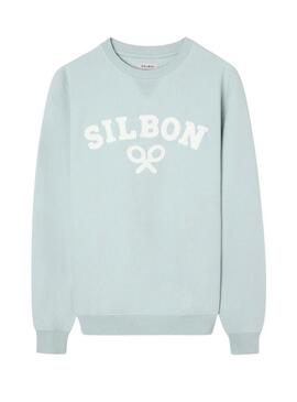 Felpa Silbon racchetta blu per uomo