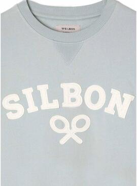 Felpa Silbon racchetta blu per uomo