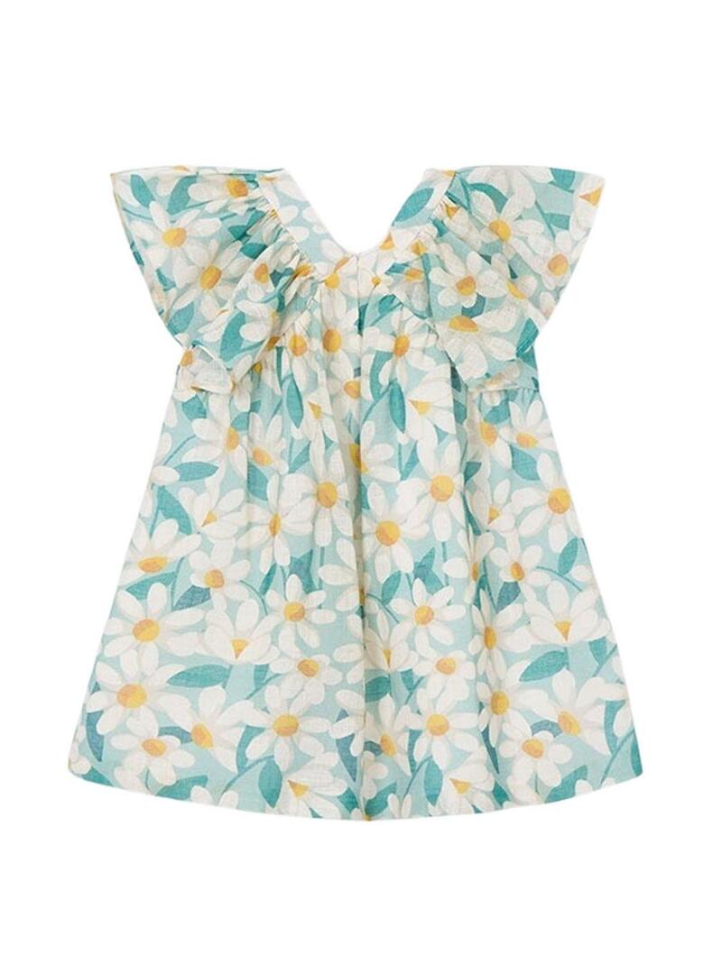 Abito Mayoral margherite blu e giallo per ragazza