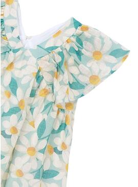 Abito Mayoral margherite blu e giallo per ragazza