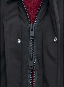 Parka Jack and Jones Wood nera per uomo