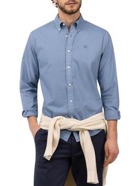 Camicia El Ganso Dyed blu chiaro per uomo.