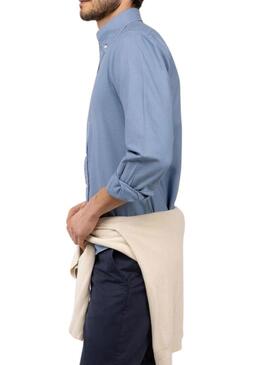 Camicia El Ganso Dyed blu chiaro per uomo.