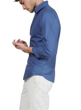 Camicia El Ganso Dyed blu per uomo.