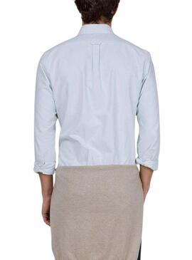 Camicia El Ganso Yale a righe verdi e bianche per uomo