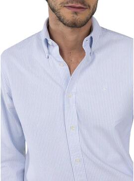 Camicia El Ganso Yale a righe blu e bianche per uomo