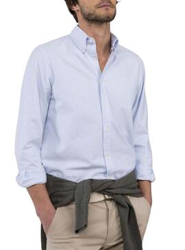 Camicia El Ganso Yale a righe blu e bianche per uomo