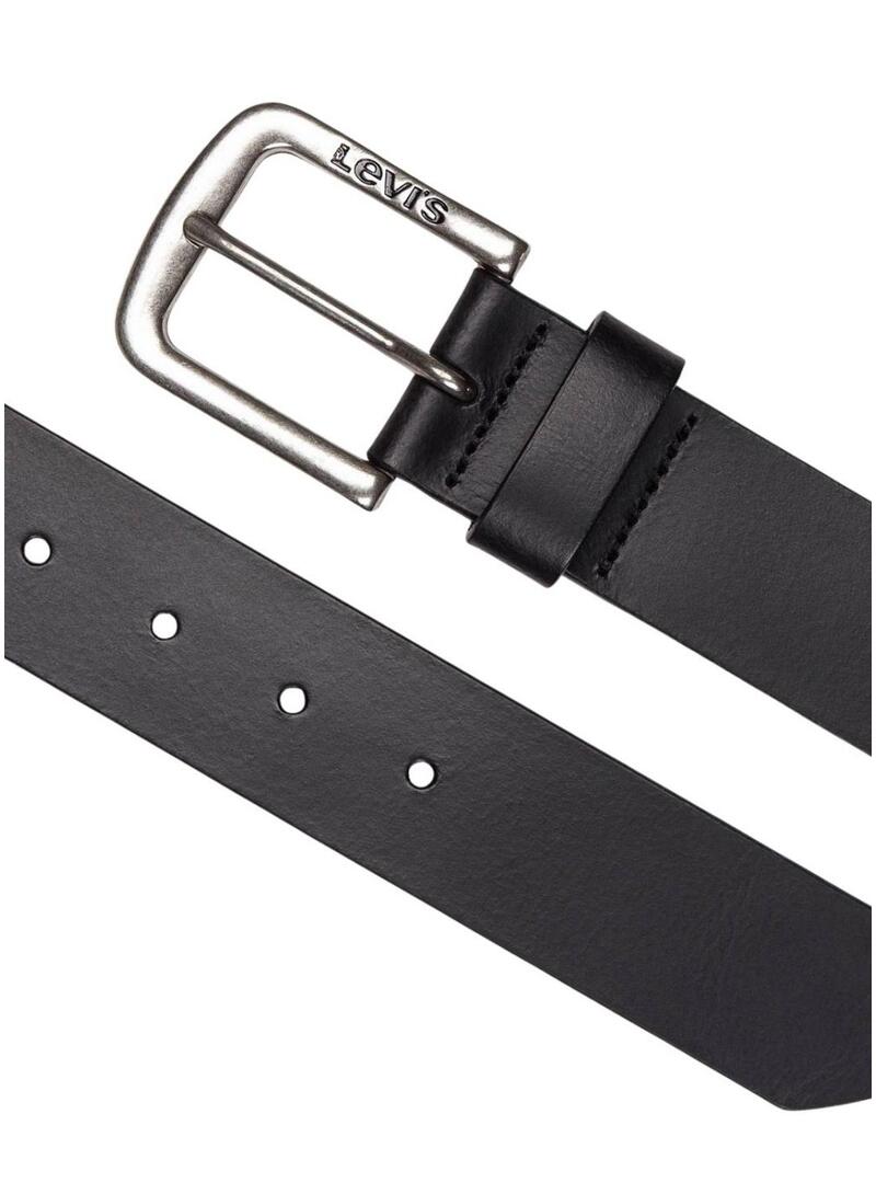 Cintura Levi's Seine nera e argento per uomo