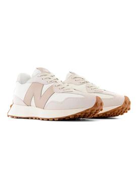 Scarpe New Balance U327 beige per donna.