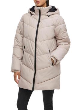 Cappotto imbottito Vila Milja beige per donna