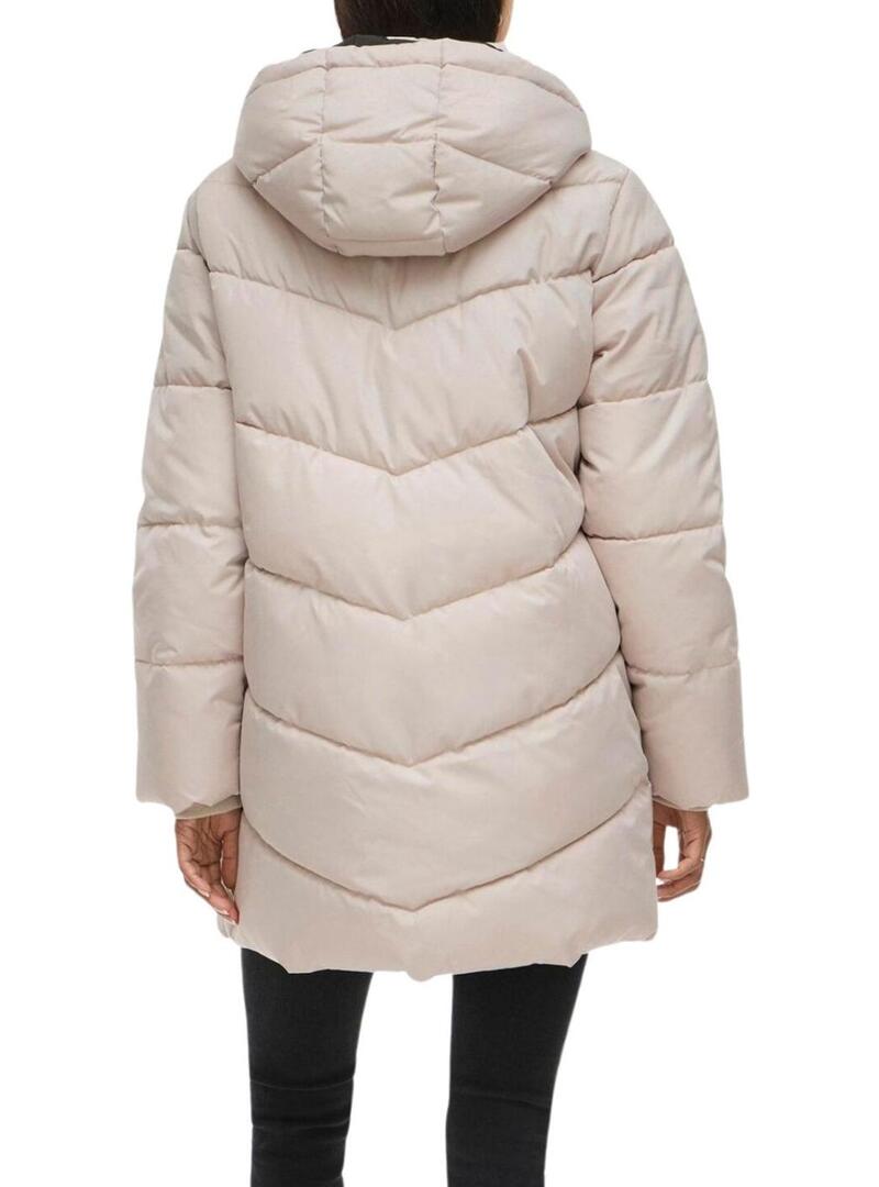 Cappotto imbottito Vila Milja beige per donna