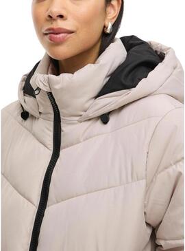 Cappotto imbottito Vila Milja beige per donna