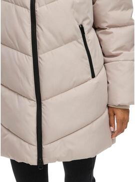 Cappotto imbottito Vila Milja beige per donna