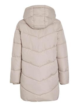 Cappotto imbottito Vila Milja beige per donna