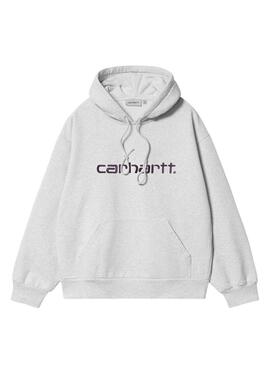 Felpa con cappuccio Carhartt grigia per uomo