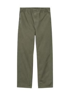 Pantaloni Carhartt Flint verdi per uomo.