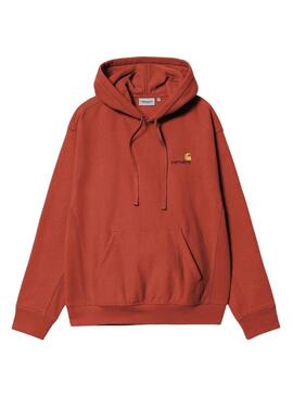 Felpa Carhartt American Script arancione per uomo