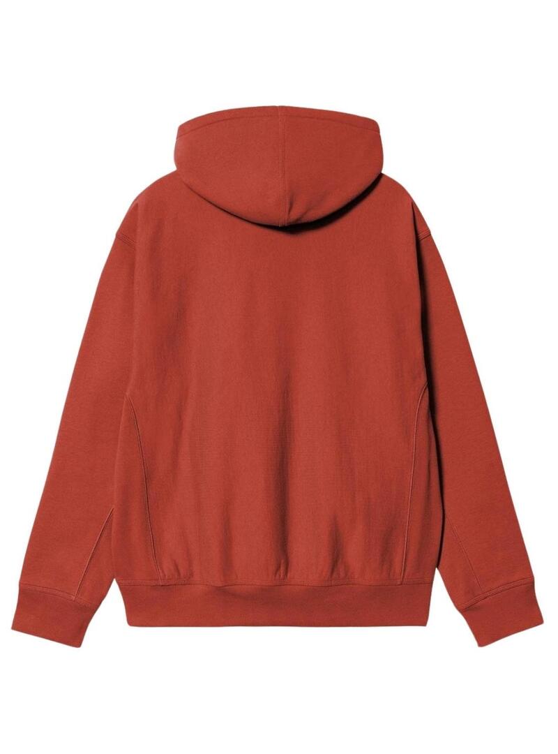 Felpa Carhartt American Script arancione per uomo