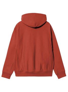 Felpa Carhartt American Script arancione per uomo