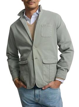 Americana Silbon Semiblazer verde per uomo.