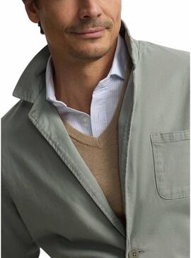 Americana Silbon Semiblazer verde per uomo.