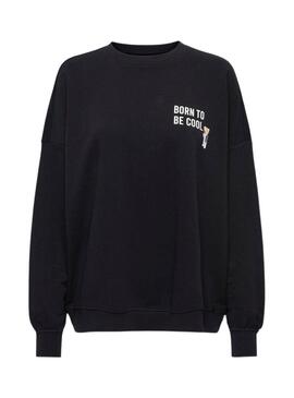 Felpa Only Teddy Cool nera per donna