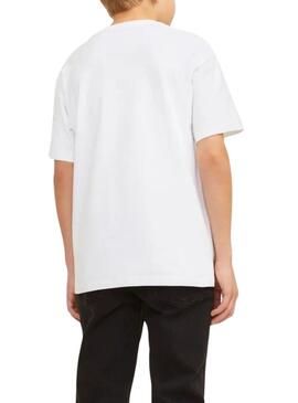 Maglietta Jack and Jones Caleb Varsity bianca bambino