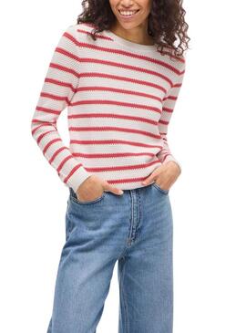 Maglia Vila Vidalo bianca e rossa per donna