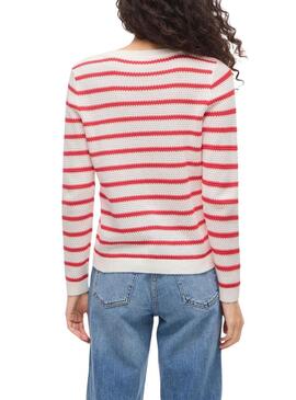 Maglia Vila Vidalo bianca e rossa per donna