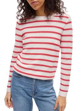 Maglia Vila Vidalo bianca e rossa per donna