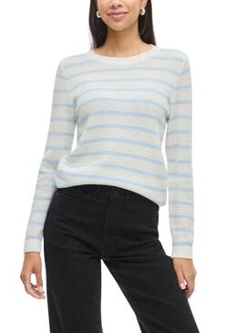 Maglia Vila Vidalo bianca e blu per donna