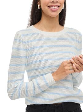 Maglia Vila Vidalo bianca e blu per donna