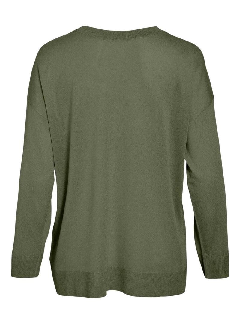 Maglia a maglia fine Vila Vinowy verde per donna