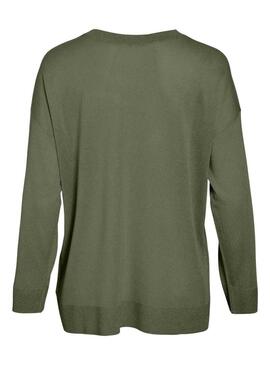 Maglia a maglia fine Vila Vinowy verde per donna