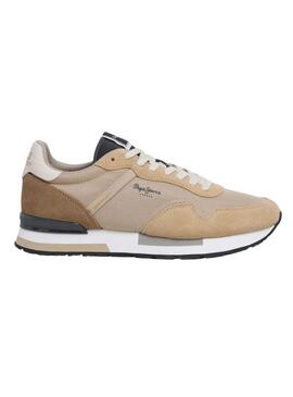 Sneakers Pepe Jeans Hailon beige per uomo