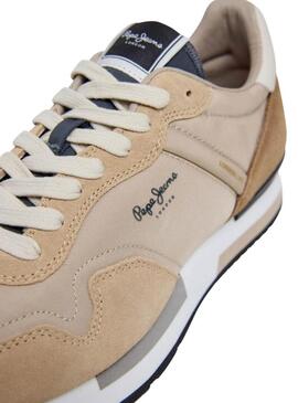 Sneakers Pepe Jeans Hailon beige per uomo
