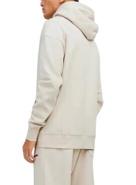 Felpa Jack and Jones Vesterbro beige per uomo