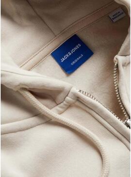 Felpa Jack and Jones Vesterbro beige per uomo