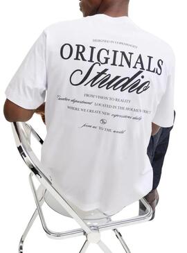 Maglia Jack and Jones Norrebro bianca per uomo