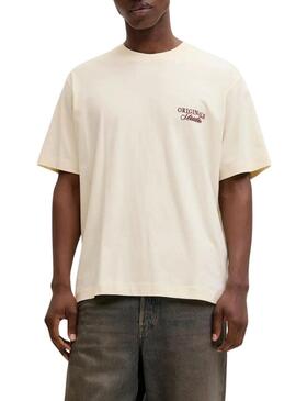 Maglietta Jack and Jones Norrebro beige per uomo