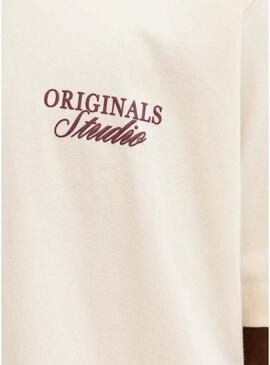 Maglietta Jack and Jones Norrebro beige per uomo