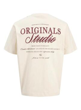 Maglietta Jack and Jones Norrebro beige per uomo